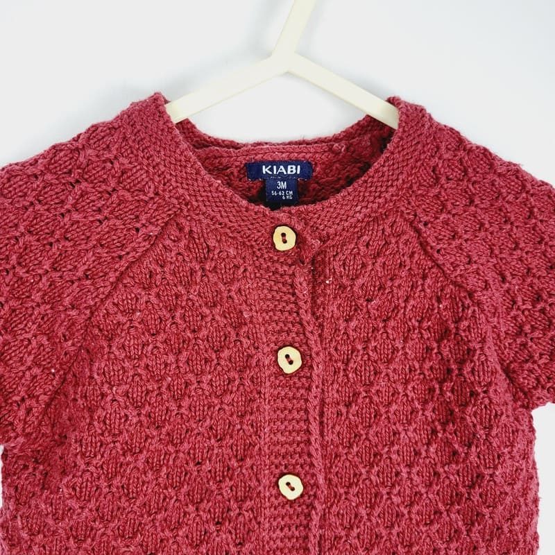 il-etait-une-seconde-fois-boutique-seconde-main-enfants-gilet-bordeaux-3-mois-kiabi-vue-avant-zoom-detail