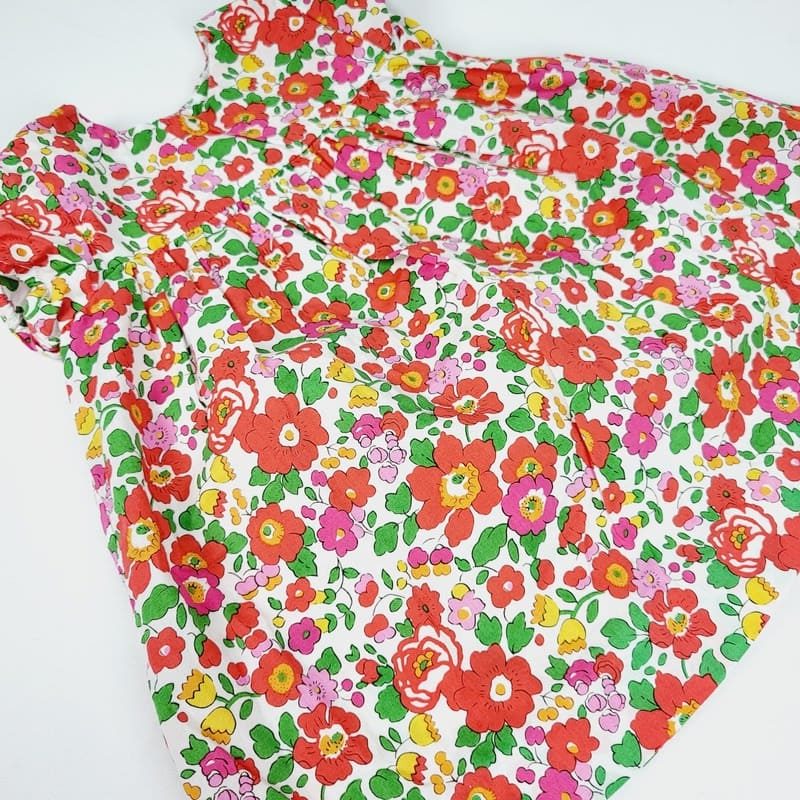 il-etait-une-seconde-fois-boutique-seconde-main-enfants-robe-fleurie-fille-3-mois-jacadi-vue-avant-zoom-detail