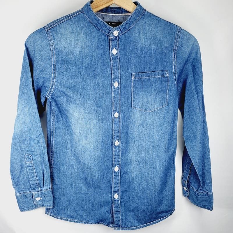 il-etait-une-seconde-fois-boutique-seconde-main-enfants-chemise-jean-10-ans-garcon-kiabi-vue-avant