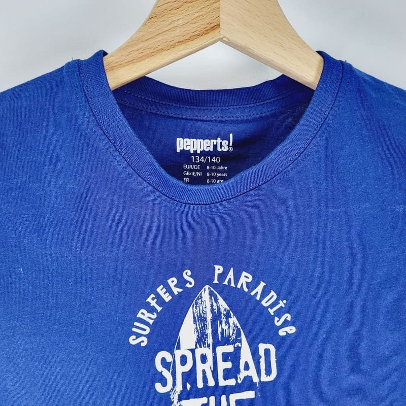 il-etait-une-seconde-fois-boutique-seconde-main-enfants-tee-shirt-bleu-9-10-ans-garcon-sans-marque-vue-avant-zoom-detail
