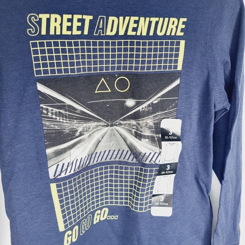 il-etait-une-seconde-fois-boutique-seconde-main-enfants-tee-shirt-bleu-in-extenso-3-ans-garcon-vue-avant-zoom-detail