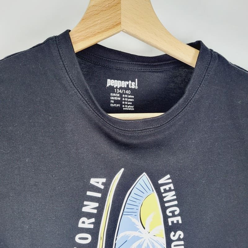 il-etait-une-seconde-fois-boutique-seconde-main-enfants-tee-shirt-garcon-noir-9-10-ans-sans-marque-vue-avant-zoom-detail