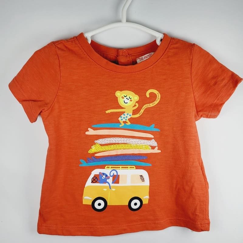 il-etait-une-seconde-fois-boutique-seconde-main-enfants-tee-shirt-orange-6-mois-DPAM-vue-avant